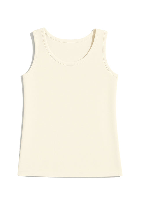 White Round Slim Fit Top - Khotwh